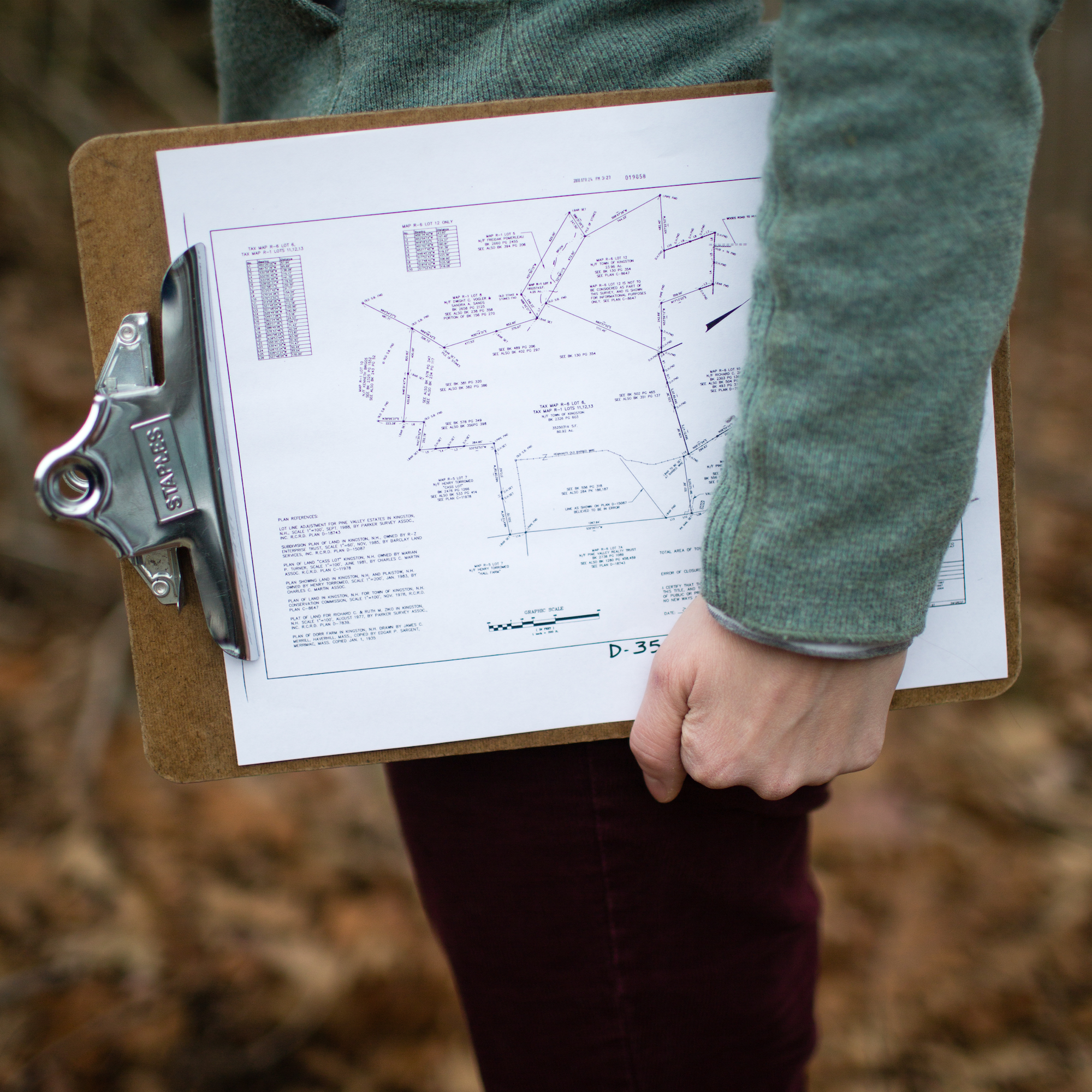 Clipboard for easement monitors