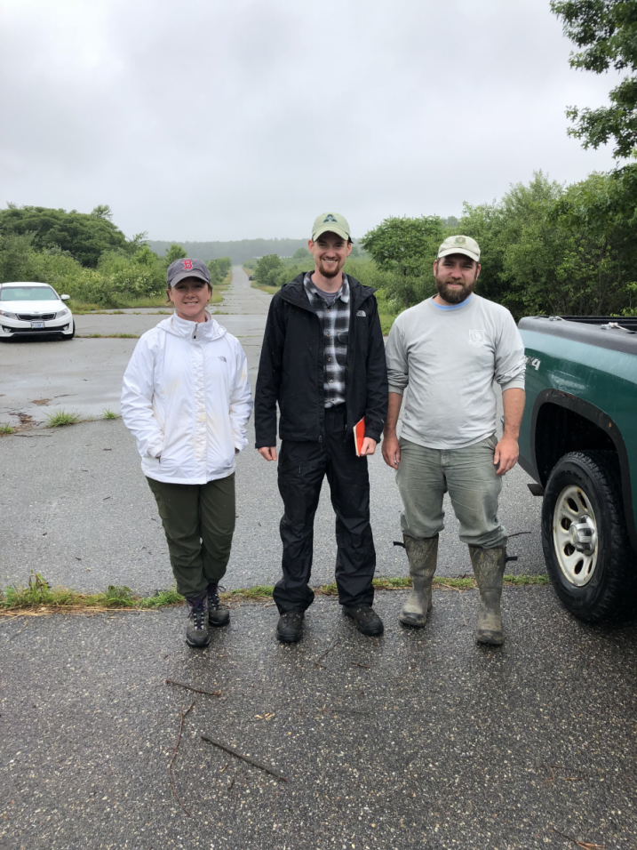 Interns with Brett from NH Fish & Game