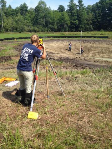 Jo Lewis and Trimble Survey unit