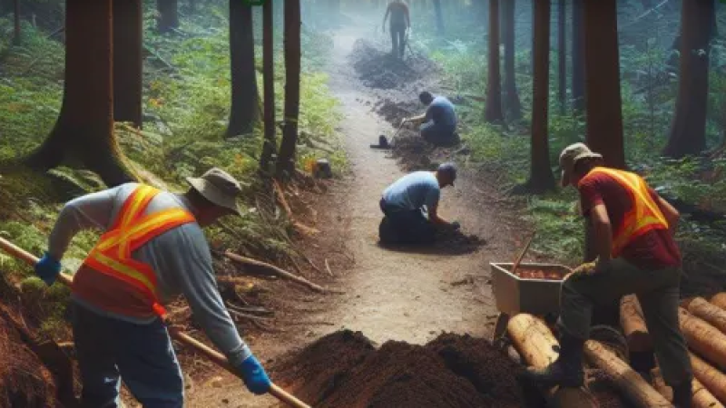 trail work crotched mountain