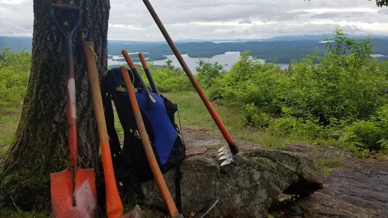 Trail Tools with Lake View