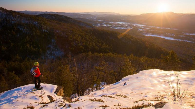 Skiier on the White Mountains