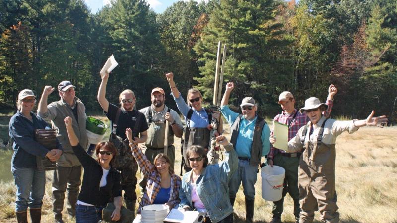 smiling volunteers