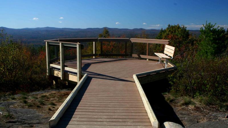accessible trail platform on trail