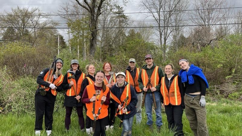 smiling group of volunteers