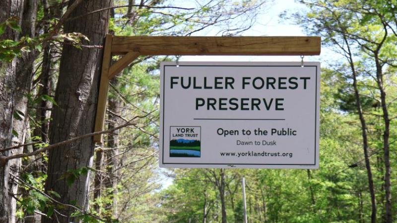 fuller forest preserve sign
