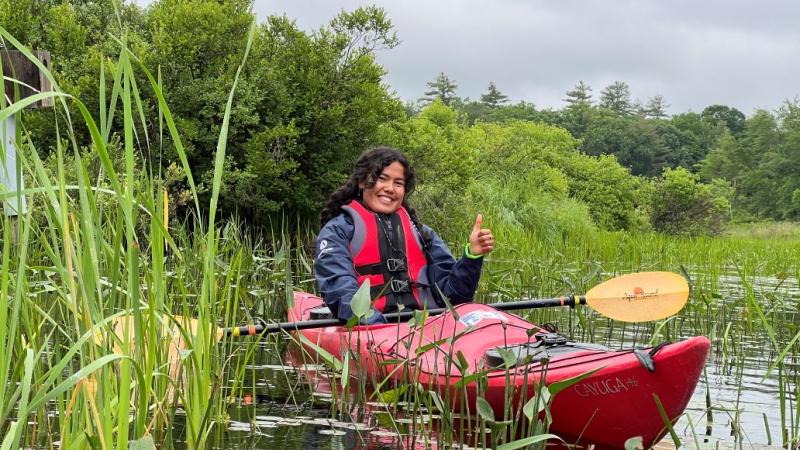 Weed Watch Volunteer on Squam Lake 