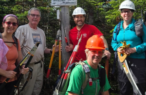 group of trail volunteers