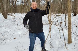 person holding invasive