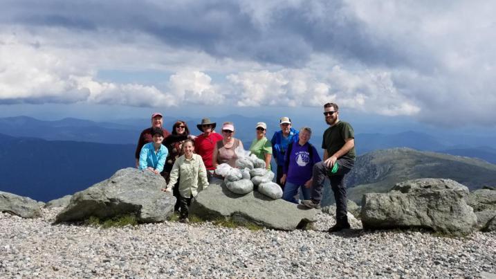 Volunteers on top of Mt. Washington