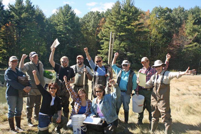 excited group of volunteers