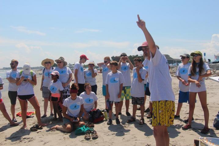 Dr. Stephen Jones explaining water sampling protocols