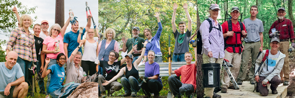 Happy Nature Groupies Three Shots Across Volunteers