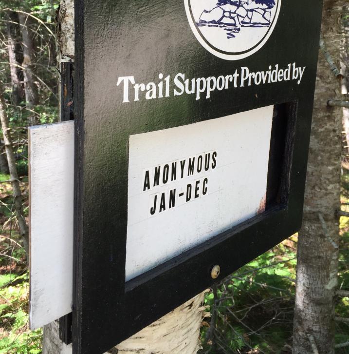 Maine Heritage Trust trail sign