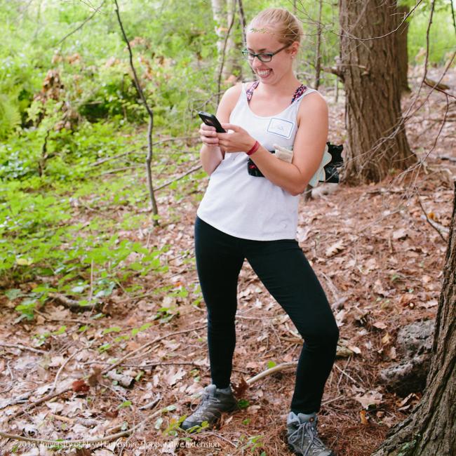 Volunteer Recording Trash