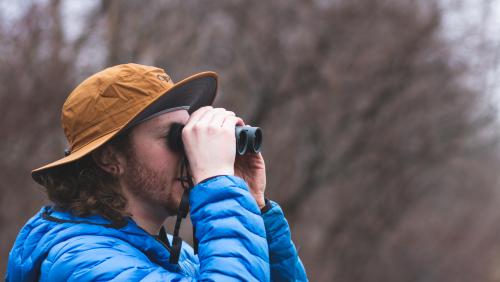 Person using Binoculars