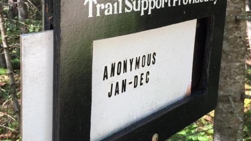 Maine Heritage Trust trail sign