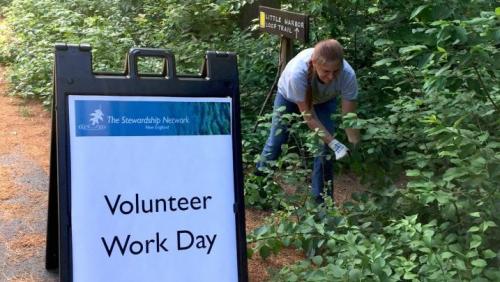 Volunteer workday sign
